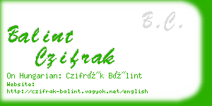 balint czifrak business card
